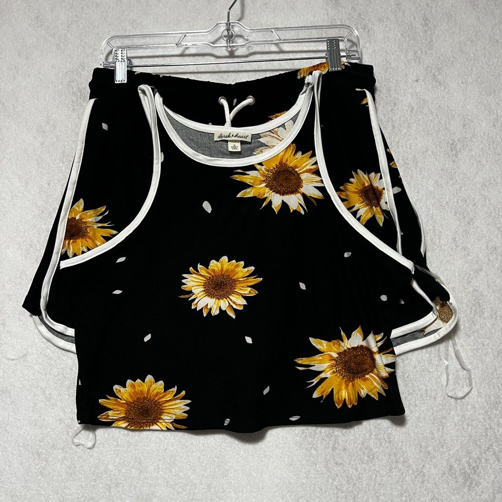 Derek Heart Women's Sunflower Short Set Size XL